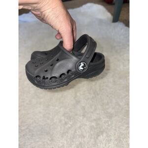 Crocs Toddler Sz. 6 Blk Slip On Clog. Exc. Condition